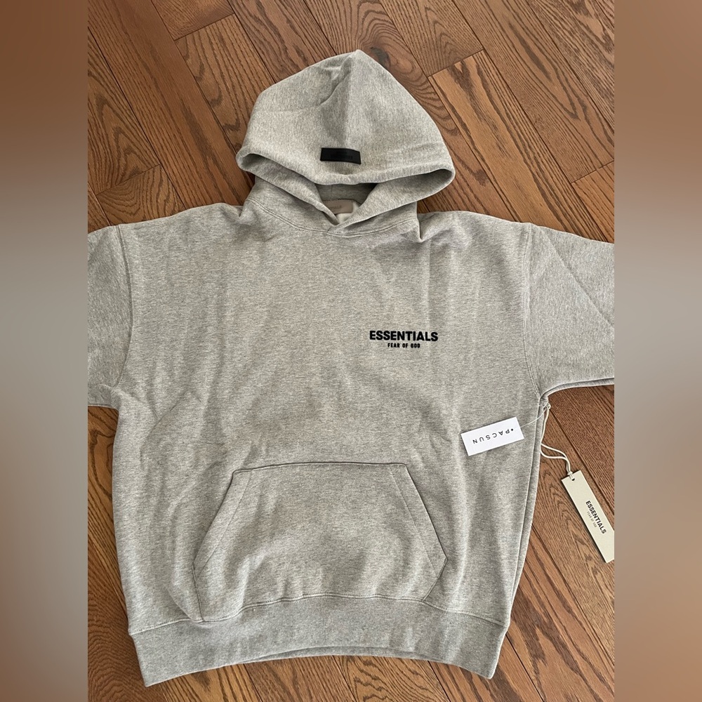 Fear of God Essentials Light Gray Hoodie Sweater